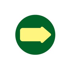 箭頭夜光貼紙 緊急出口逃生方向指示 地震停電居家工廠安全標誌, A-07, 1個