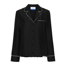 오프화이트 모노그램 자카드 파자마 상의