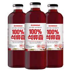 푸르담 착즙 석류즙 원액, 3개, 1L