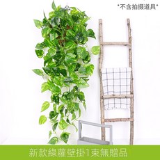 仿真綠蘿客廳掛墻綠植 壁掛植物裝飾 垂吊假花藤 條室內藤蔓吊蘭吊籃, 新款綠蘿吊蘭1束, 1個