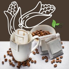 미세플라스틱 NO! 친환경 국산 핸드 드립백 일회용 커피필터 여과지 PLA 드립백필터 100매, 100개, 1개