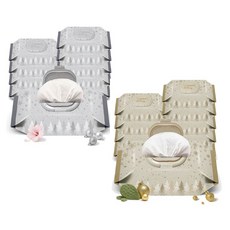 韓國 Enblanc 2025 聖誕限量款 銀離子抗菌嬰兒溼紙巾 | 極光銀/節慶金 | 箱購10包, 10個, 68個裝, 82gsm