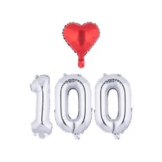 아트포유 100일 200일 300일 백일 풍선 이벤트 세트 4P, 1개, 화이트 골드 100