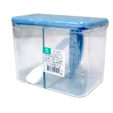 家家味盒(附匙) 雙格調味盒14.5*13*11.5cm, 1個, 淺藍色