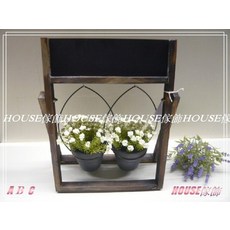 House傢飾黑板木製雙盆花架/花器/花盆 - 限量新款