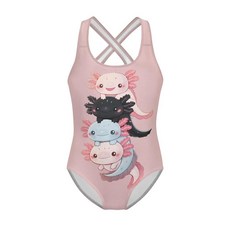 Dremagia 여아용 수영복 크리스 크로스 백 1피스 여름 해변 Swiwmear 134055