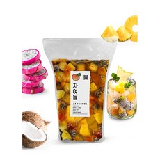 자여늘 하와이언(믹스)청 1kg 수제청 과일청 에이드 카페 대용량 비정제당, 1개, 1개입, 2kg