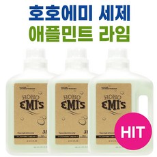 호호에미 애플민트 라임 유아 세제, 3L, 3개