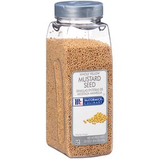 맥코믹 컬리너리 통 노란 겨자씨 22온스 - 22온스 노란 McCormick Culinary Whole Yellow Mustard Seed 22 oz - One 22 Ounce, N/A, 1개