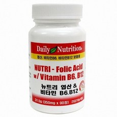 데일리뉴트리션 뉴트리 엽산 & 비타민B6. B12, 2개