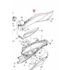 XMAX X-MAX 300 原廠 坐墊下側蓋 關刀 B74-F1711-00 B74-F1721-00, 左亮黑 B74-F1711-00-P3, 1個