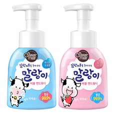 샤워메이트 말랑카우 퓨어버블 핸드워시 딸기우유향, 300ml, 2개