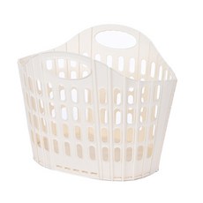 세탁바구니 빨래바구니 빨래통 대용량 통풍형 욕실 세탁물 정리용, 화이트