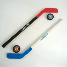 어린이를 위한 장난감 하키 막대 게임 아이스 72CM 플라스틱 야외 스포츠용, 02 Red plus blue, 1개