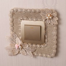 【開發票/統編】歐式開關插座裝飾貼 房間牆面美化保護套, 單開方形芭提雅咖色, 單開方形芭提雅咖色