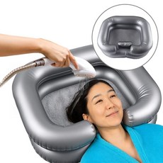 입원준비물 노인 샴푸베드 휴대용 간병 세발기 목욕보조 94963PC 1(pc), 실버