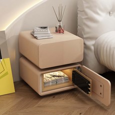 가정용 소형 금고 2단 미니협탁 안전 금고 소형40cm, 카키