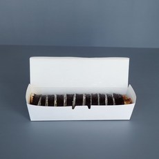 샤인팩 일회용 종이도시락 샐러드 햄버거 김밥 떡 포장용기 무지 긴한줄(100개)