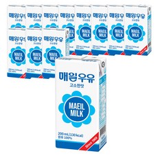 매일유업 멸균우유 고소한맛, 12개, 200ml