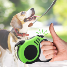 [시즌 할인]통품스토어 자동리드줄5m 반려견 자동줄 산책줄, 1개, 그린