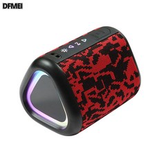 DFMEI 賽柏瑞斯藍牙5.3炫彩燈光便攜式TWS防水藍牙音箱高清通話, 如圖, 紅色