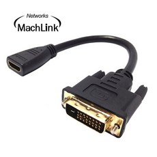 마하링크 HDMI F to DVI M 변환젠더 15cm, H018, 1개