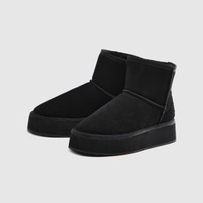 커스텀에이드 우먼 4cm 플랫폼 윈터 퍼 부츠 에블린(CW0083BK) - BLACK 639447