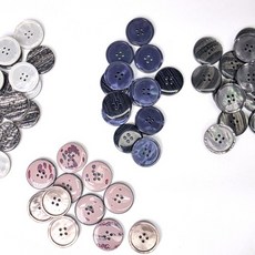 인조홍패자개 단추 13mm 15 mm 18mm, 네이비, 1개