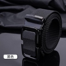 自動扣尼龍帆布腰帶, 尼龍帆布腰帶 - 黑色, 1件