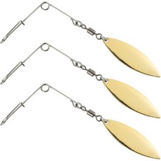 닥터피쉬 20팩 스피너베이트 와이어 콜로라도 윌로우 블레이드 지그 스피너 루어 제작 용품 액세서리 샤프트 배스 크래피 팬피쉬용 2185241, Willow-Gold, #2-20 Pack