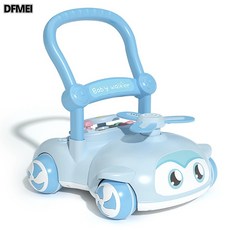 DFMEI 寶麗萌動學步車防側翻寶寶手推車多功能嬰兒學走路助步車兒童玩具, 藍色-學步車1713