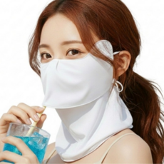 르쏘 자외선차단 골프 스포츠 자석 원터치 남녀공용 마스크, 1개, 화이트