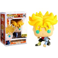 정품++ Funko 팝 애니메이션 드래곤 볼 Z 슈퍼 사이얀 퓨처 트랭크스 비닐 피규어 핫 토픽 독점 (318)