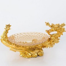 巨匠工廠ktv龍鳳果盤架 高檔夜總會豪華大果盤底座 水果自助餐盤樹脂, 小龍鳳呈祥送果盤, 1個