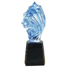 琉璃水晶獎盃 (星空) 造型獎盃 水晶獎座 感謝獎牌 紀念獎牌 榮退惠存, B.藍色