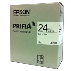 엡손 라벨테이프24mm SS24K 백/흑글씨 1개, 엡손 라벨테이프 SS24K