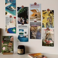 데이모먼트 월데코 벽 장식 카드 엽서 포스터 감성 인테리어 소품 10p 스티커 세트, 혼합