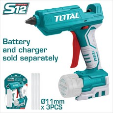 TOTAL 12V 鋰電熱熔膠槍, 1個