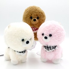 구름이 비숑프리제 강아지 인형 가방고리 3종 14cm, 구름이 14cm 브라운, 1개