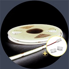 루멘룩스 LED 플렉시블 고강도 COB 라인바 12V 24V 5M 50W (전원커넥터 클립커넥터 포함), 1개, 24V 주광색