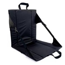 戶外露營折疊坐墊 帶靠背草地野餐墊 便攜式椅地墊, 黑色