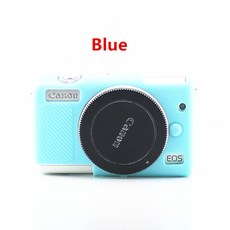 Eazedream 캐논 EOS M100 M200 미러리스 카메라용 고무 실리콘 케이스 커버 보호대, Blue, 1개, 파랑색