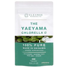 Cleanse Products 330알 야에야마 클로렐라 THE YAEYAMA CHLORELLA α 국산 야에야마 클로렐라 보충제, 1개