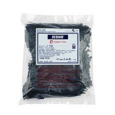 타로시 전오 국산 케이블타이 전선정리 선정리 1봉지, 흑색