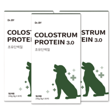 닥터바이 강아지 초유단백질 영양제, 30회분, 240g, 면역/항산화, 3개