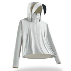 黑膠防曬衣女冰皮原紗防紫外線UPF50+可拆卸大帽檐短款防曬衣