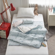 [국내제작] 모달 100% 신생아 아기 이불 유아 이불 옥수수 항균솜 유아용 이불 침구 2color, 블루