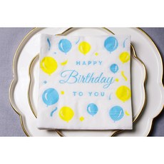더 냅킨 생일 인쇄냅킨 칵테일냅킨, 1박스, 3000개입, 생일풍선2