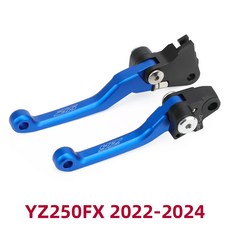 가능한 접이식 야마하 핸들바 레버 2001 조절 브레이크 클러치 YZ250 호환 250 피벗 오토바이 YZ 250FX YZ250X 액세서리, YZ250FX 22-24 Blue, 1개