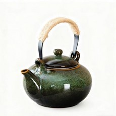 인퓨저가 있는 일본 찻주전자 세라믹 찻주전자 탈착식 스테인리스 스틸 플리터 루즈 티용 750ml/250ml 찻주전자 차 커피 우유 허브 티 사무실 가정 남성, 초록색